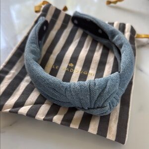 Lele Sadoughi Denim Knotted Headband